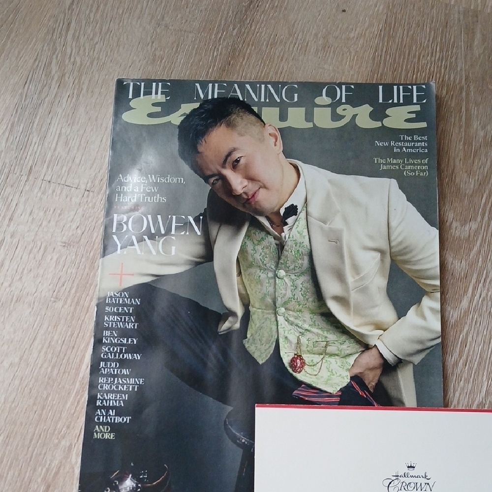 Esquire Magazine Featuring Bowen Yang - Winter 2025-26 'What Iv'e Learned"